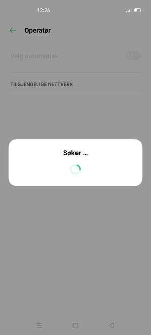 Vent til søket er ferdig