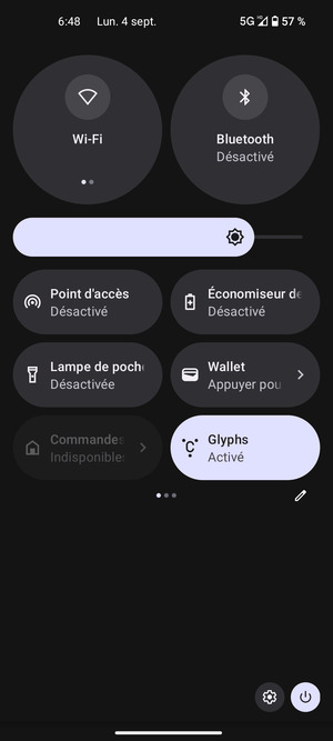 Régler la luminosité au niveau souhaité