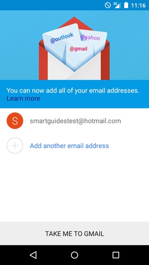Select TAKE ME TO GMAIL