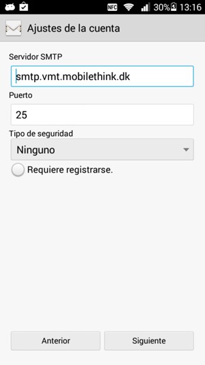 Desmarque la casilla de verificación Requiere registrarse. y seleccione Siguiente