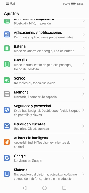 Desplácese y seleccione Sistema