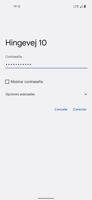 Introduzca la contraseña de Wi-Fi y seleccione Conectar