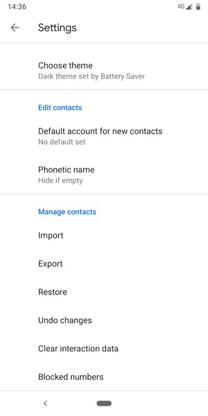 Scroll to and select Import