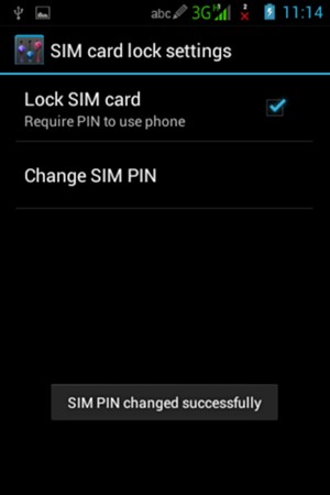 Your SIM PIN has been changed