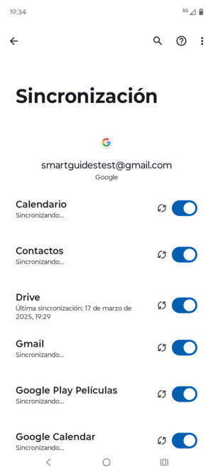 Su información será sincronizada
