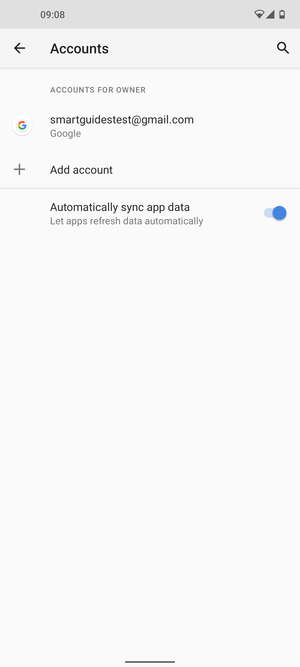 Select your Google account