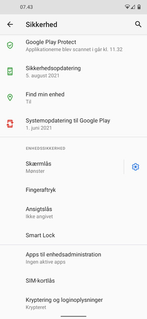 Vælg SIM-kortlås
