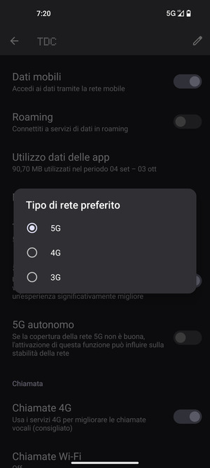 Seleziona la tua opzione preferita
