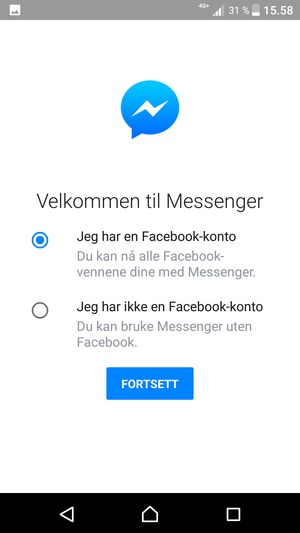 Applikasjonen er klar til bruk