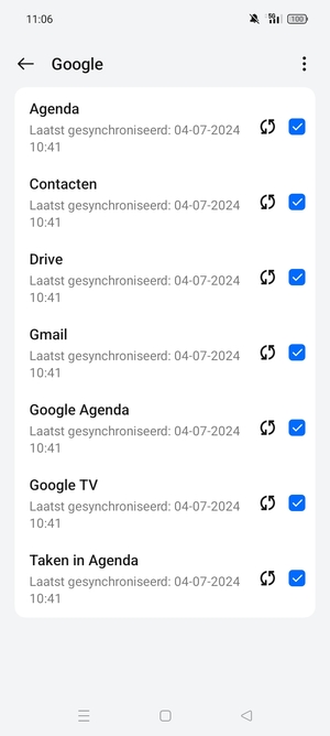 Selecteer de Menu-knop
