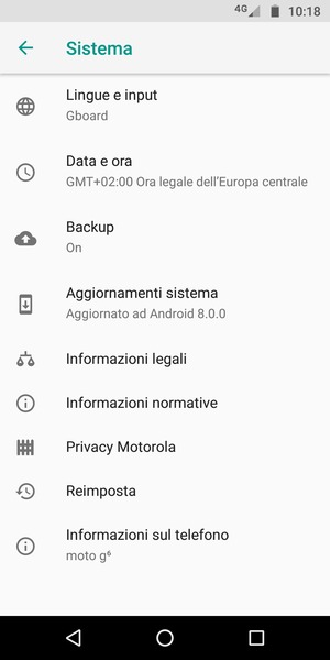 Seleziona Aggiornamenti sistema