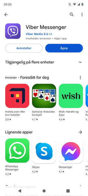 Velg Åpne