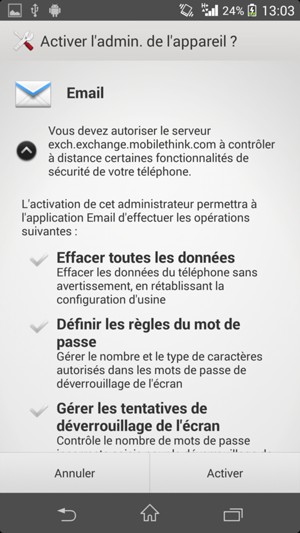 Sélectionnez Activer