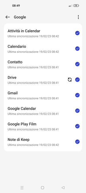 Assicurati che Contatto sia selezionato