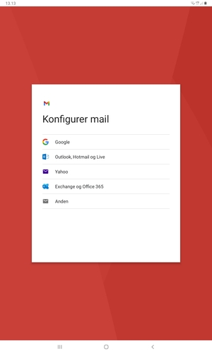 Vælg Outlook, Hotmail og Live