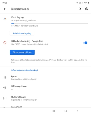 Velg Kontolagring