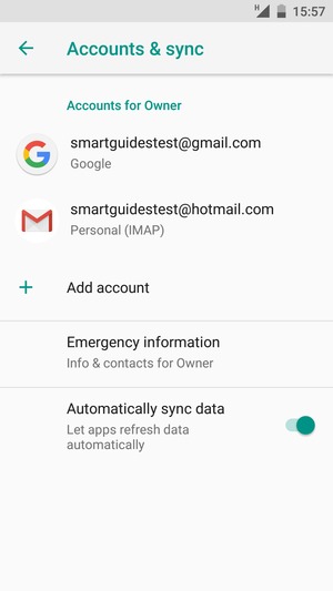 Select your Google account
