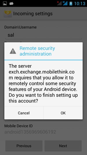 Select OK