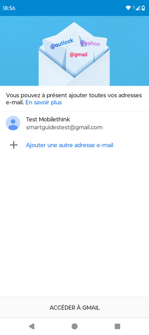 Sélectionnez ACCÉDER À GMAIL