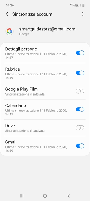 Assicurati che Rubrica sia selezionato