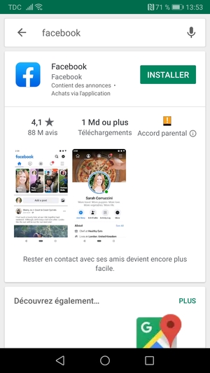 Sélectionnez l'appli