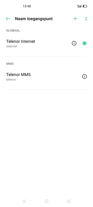 Uw telefoon is nu geïnstalleerd voor mms