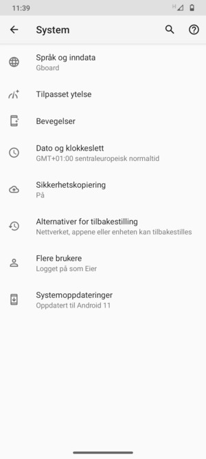 Velg Systemoppdateringer