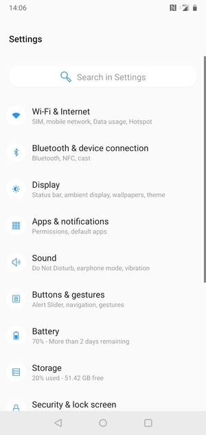 Select Wi-Fi & Internet