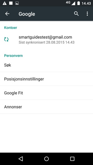 Velg kontoen din
