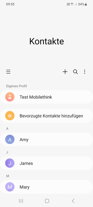 Wählen Sie die Menü-Taste