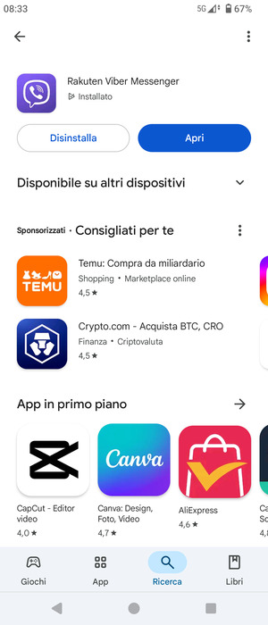 Seleziona Apri