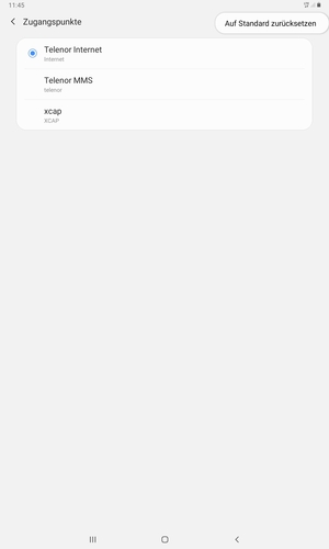 Wählen Sie Auf Standard zurücksetzen