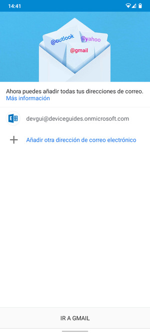 Seleccione IR A GMAIL
