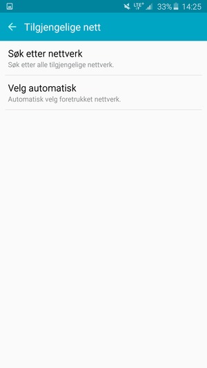 Velg Søk etter nettverk