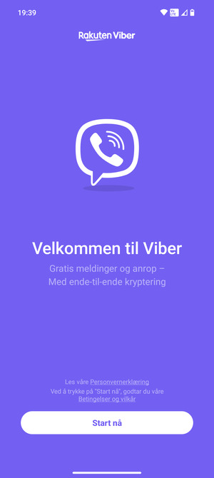 Applikasjonen er klar til bruk