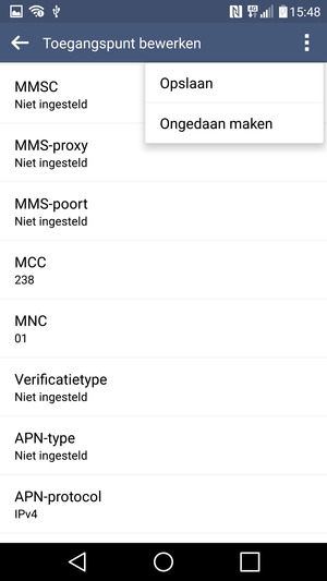 Selecteer de Menu-knop en selecteer Opslaan