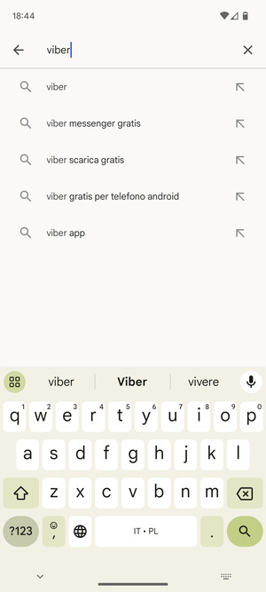 Inserisci il nome dell'app e seleziona Ricerca