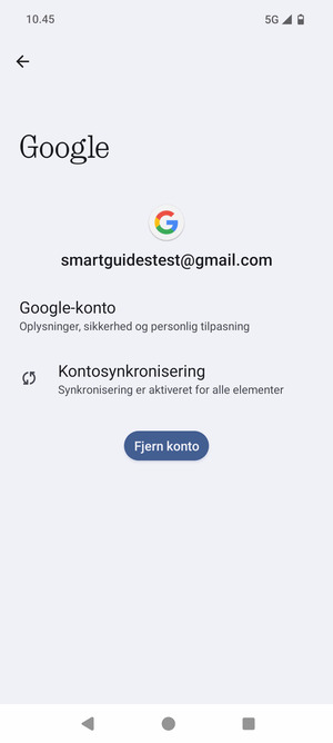 Vælg Kontosynkronisering