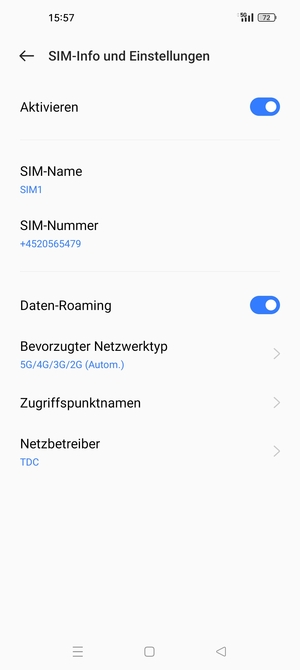 Schalten Sie Daten-Roaming an oder aus