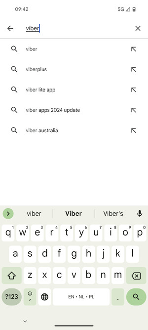 Enter the app name and select Search
