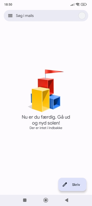 Din Gmail er klar til brug