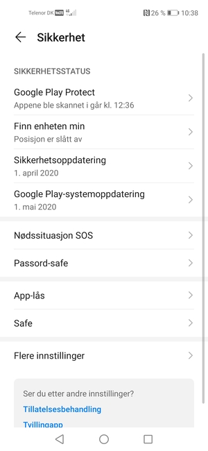 Bla til og velg Flere innstillinger