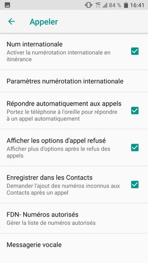 Sélectionnez Messagerie vocale
