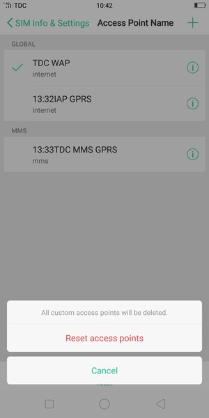 Select Reset access points