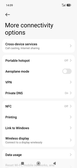 Select Portable hotspot