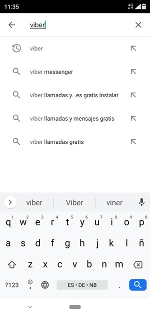 Introduzca el nombre de la aplicación y seleccione Buscar