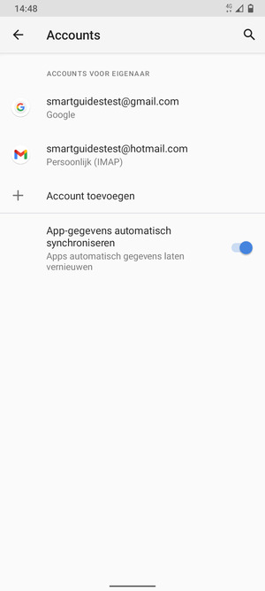 Selecteer uw Google-account