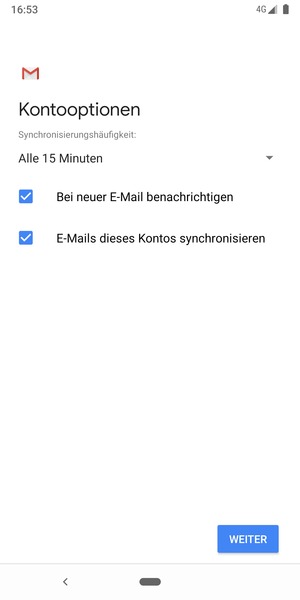 Wählen Sie WEITER