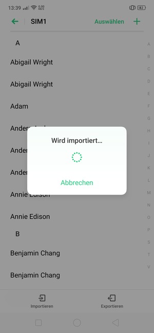 Ihre Kontakte werden in Ihrem Google Konto gespeichert und auf Ihrem Handy gespeichert, wenn Google das nächste Mal synchronisiert wird.