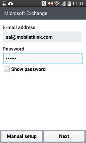 Enter your E-mail address and Password. Select Next
